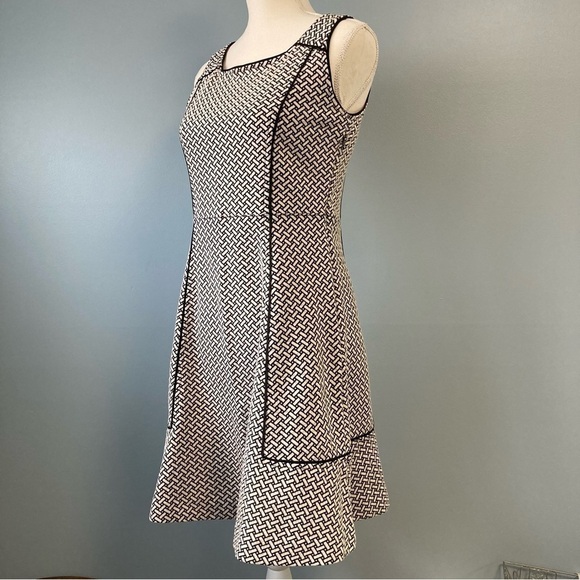 Lands End PETITE black and white herringbone Dress - Picture 1 of 9